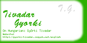 tivadar gyorki business card