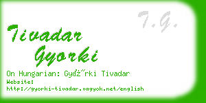 tivadar gyorki business card